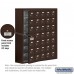 Salsbury Cell Phone Storage Locker - with Front Access Panel - 7 Door High Unit (8 Inch Deep Compartments) - 35 A Doors (34 usable) - Bronze - Surface Mounted - Resettable Combination Locks